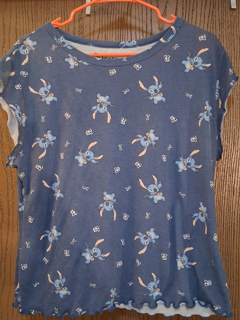 Disney Blue Stitch All-Over Print Short Sleeve Tee